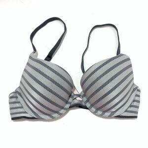 Victoria’s Secret Gray Perfect Shape Adjustable Lined Strap Bra Size 32A